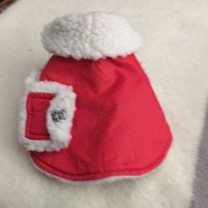 Red comfy cozy Fall vest for an afternoon walk